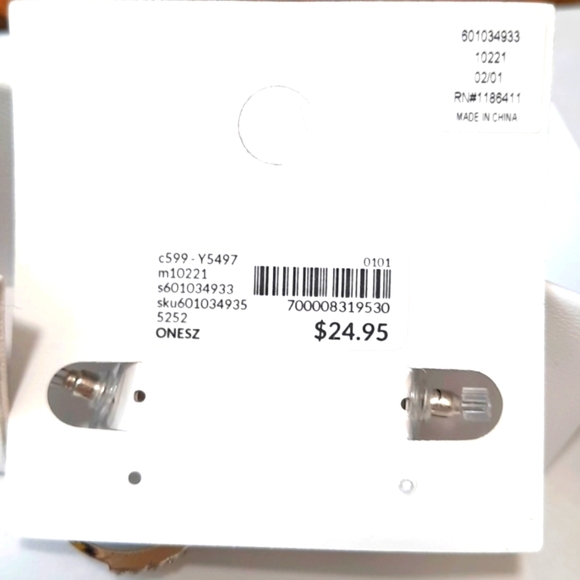 LANE BRYANT crystal hoop earrings - Picture 5 of 6